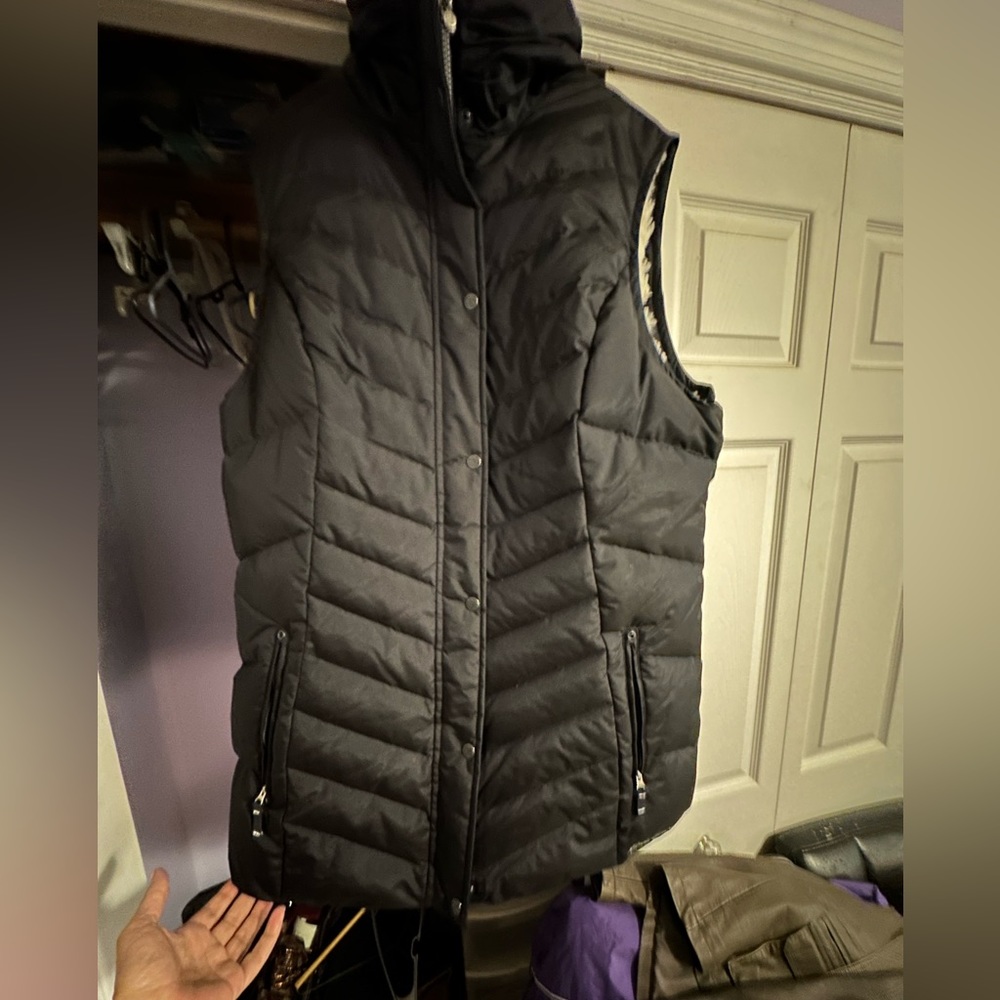 Eddie Bauer zip and snap up vest jacket